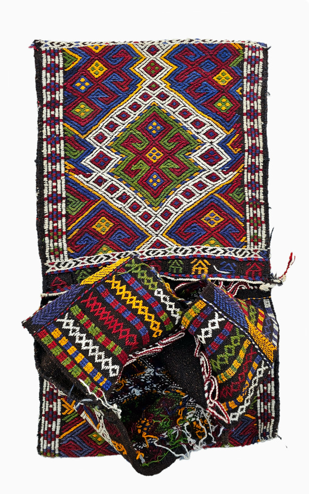 Nomad rug, Baho rug kilim, chuval rug, saddlebag rug, old bag, colorful item