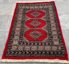 Traditional Afghan Rug: Hand-Knotted Wool, Oriental Area Carpet 2×3 ft