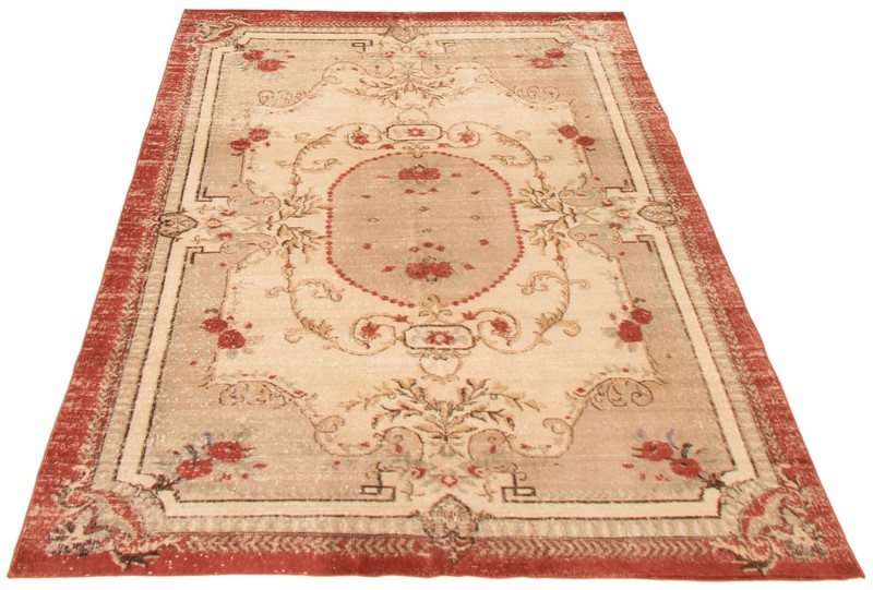 Vintage Traditional Hand-Knotted Area Rug 6'3" x 9'3" Oriental Wool Carpet gallery