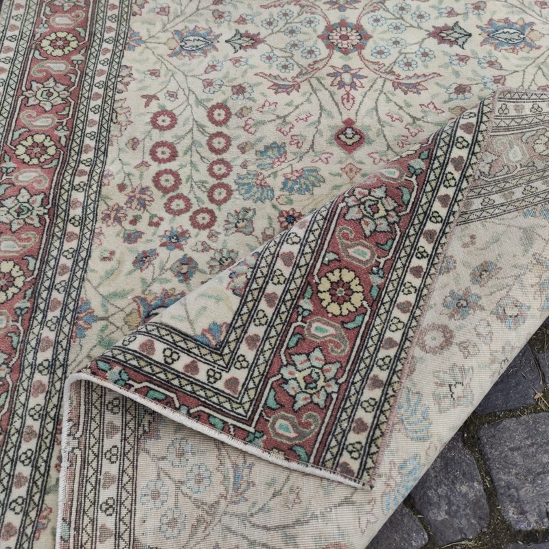 Grape Motifs Vintage Area Rug 3.77 x 5.31 ft , 4x5 Handmade Rug 115 x 162 cm gallery