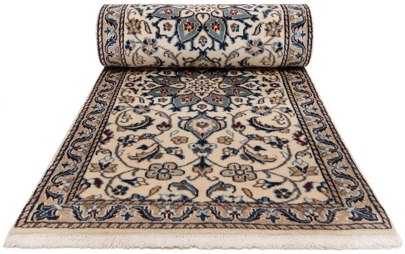 Nain 9la Hand-Knotted Persian Carpet 76x22 3/8in-Neu, Orient,Carpet,Runner,Beige gallery