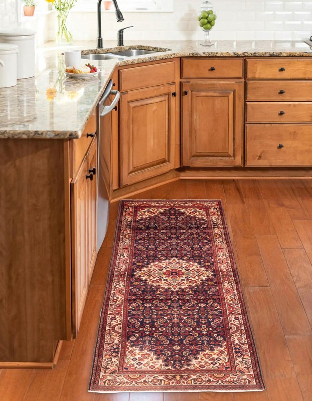 3'7" x 9'8" Vintage Hand-knotted Runner Rug Traditional Oriental Wool Carpet gallery