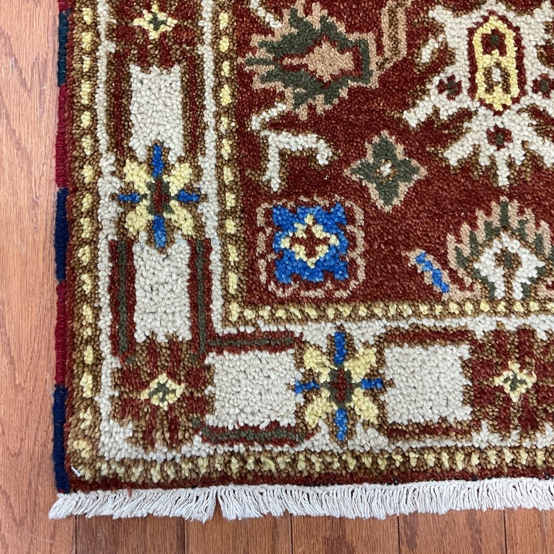 Handmade Indo Kazak Wool Rug 2' X 3' gallery