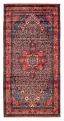 Vintage Hand-Knotted Area Rug 4’11” x 9’10” Traditional Oriental Wool Carpet
