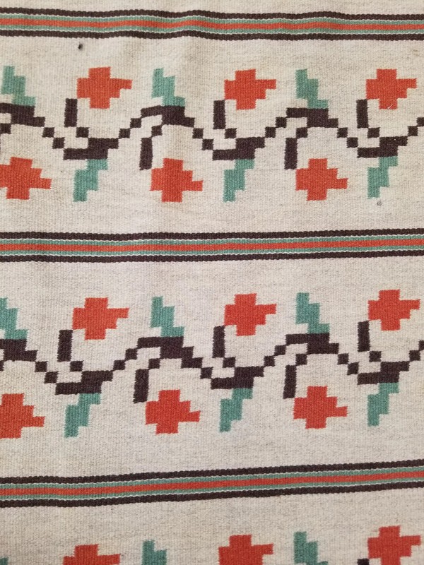 Fine Vintage Traditional Handmade Scandinavian Wool Multicolor Kilim 4.6x2.3 ft gallery