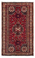 Vintage 5’3″ x 8’7″ Traditional Hand Knotted Vegetable Dye Wool Area Rug