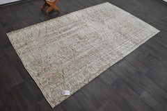 Oushak Turkish Vintage Rug 5×8 Kilim Rug Anatolian Handmade Boho Decor ORANGE