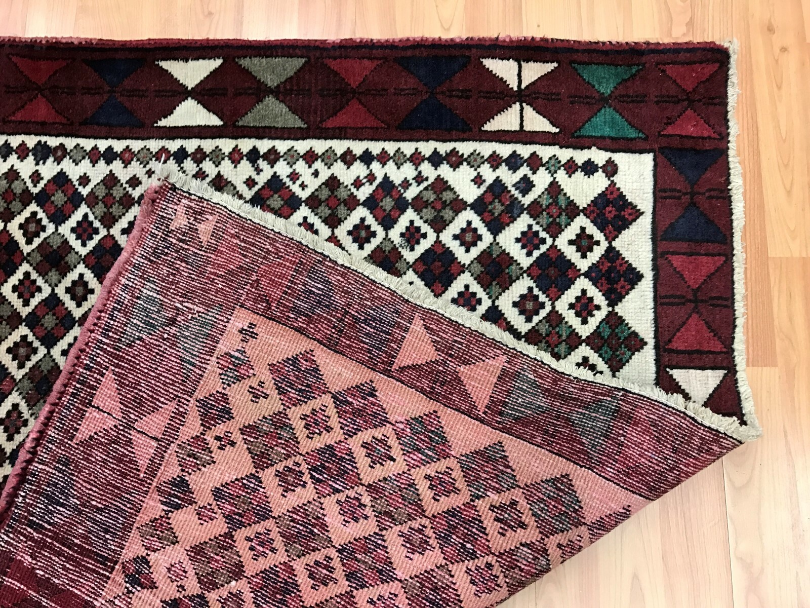 3'6" x 4'2" Antique Turkish Oriental Rug - 1930s - Hand Made 100% Wool gallery