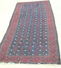 Vintage Baluchi Oriental Long Rug /Carpet / Runner / Gallery Rug 47 x 123 inches