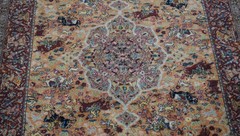 5.9 x 9 Authentic Karastan #700- 723 Hunting Wool American Rug Hand Washed