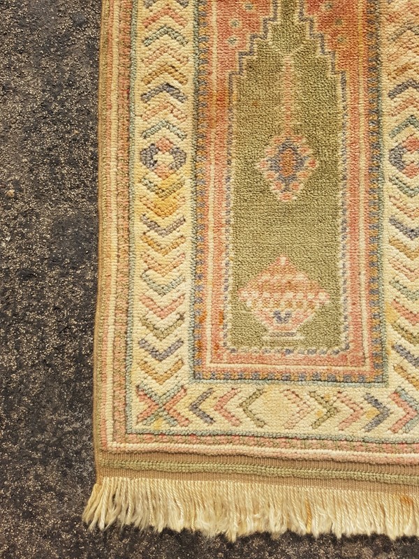 Vintage Hand Made Traditional Rug Epic Oriental Wool Multicolor Carpet 52x32 cm gallery