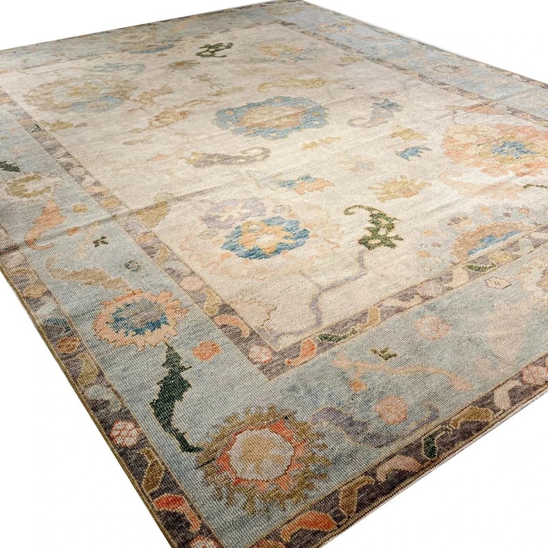 Vintage Turkish Oushak Large Livingroom Area Rugs 9x12 ft / 270x360 cm gallery