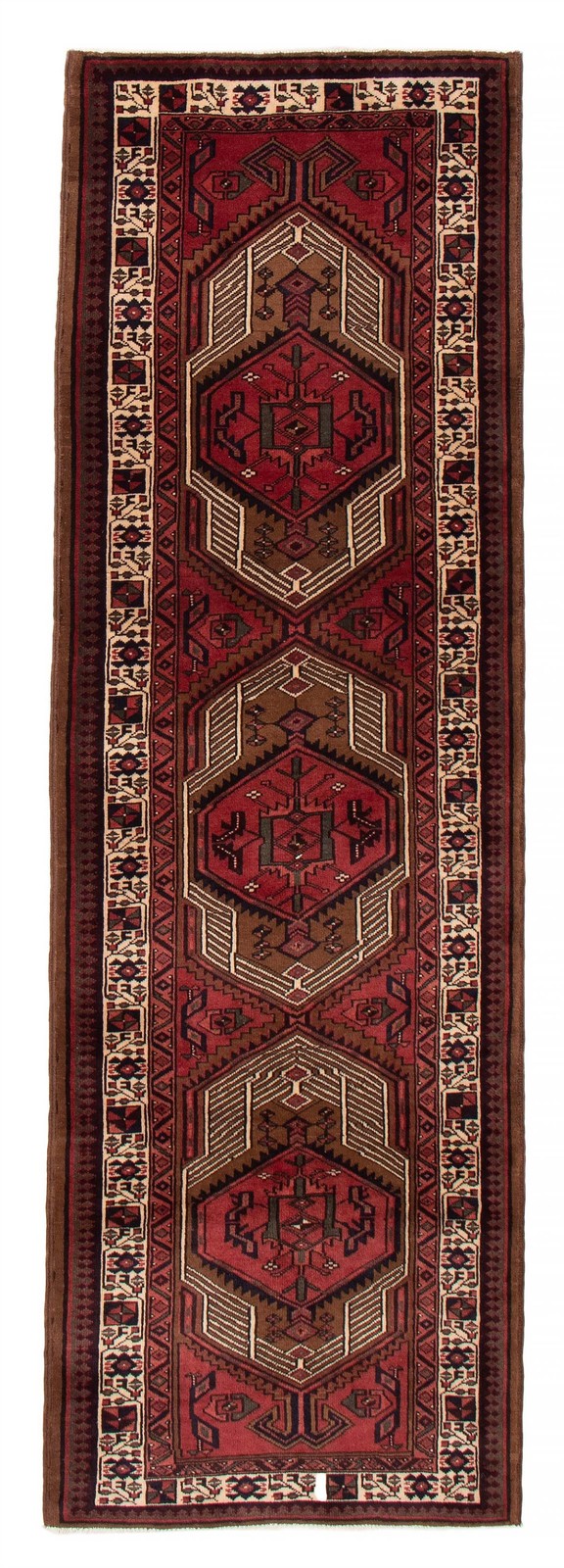 3'6" x 11'0" Vintage Hand-knotted Runner Rug Traditional Oriental Wool Carpet gallery