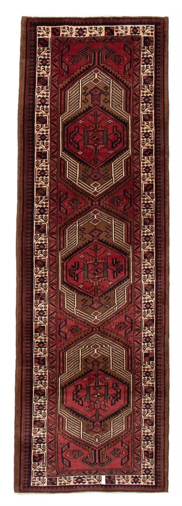 3'6" x 11'0" Vintage Hand-knotted Runner Rug Traditional Oriental Wool Carpet
