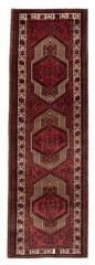 3’6″ x 11’0″ Vintage Hand-knotted Runner Rug Traditional Oriental Wool Carpet