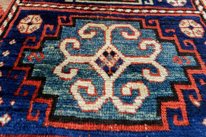 EXCEPTIONAL ANTIQUE ARMENIAN 'COMPARTMENT' KAZAK RUG CARPET gallery