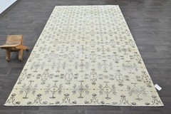 Oushak Turkish Vintage Rug 6×9 Kilim Rug Anatolian Handmade Boho Decor BEIGE