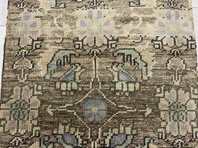 2x2 Brown rug, 2x2 Small rug, 2x2 Square rug, Turkish vintage rug, 2.0x2.0 ft gallery