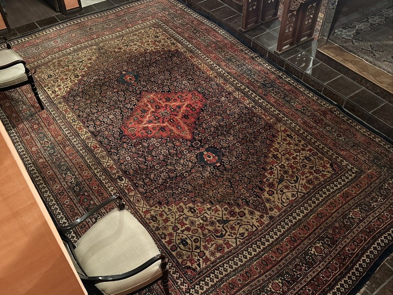 Auth: 19 Century Antique Kurdish Bijjar. Organic 10x18￼ early Garrus wool Base gallery