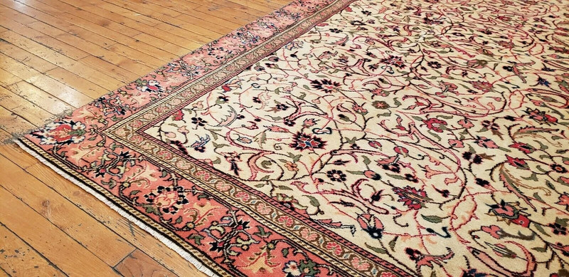 Antique 1900-1930s Wool Pile, Natural Dye Legendary Armenian Hereke Rug 7'6"×11' gallery
