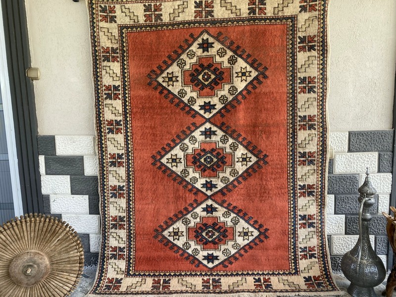 Vintage Turkish Oushak Rug | 5 x 6 ft | Farmhouse Handmade Floral Wool Area Rug gallery
