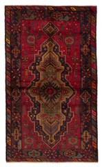 Vintage Hand-Knotted Carpet 3’7″ x 6’2″ Traditional Oriental Wool Area Rug