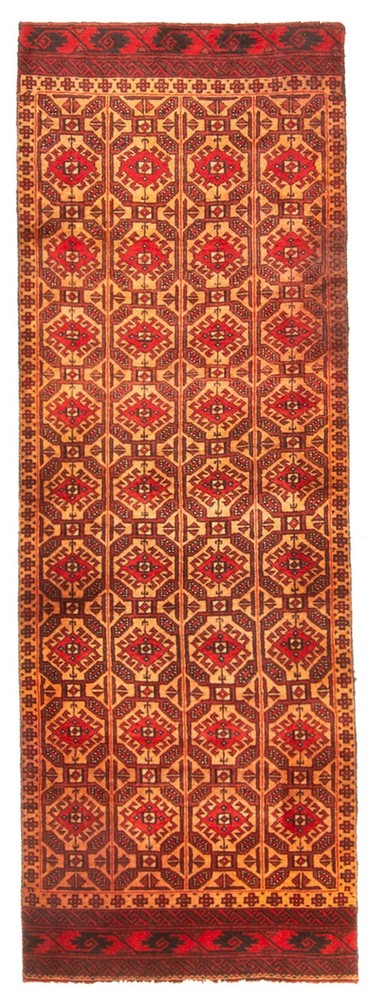 Vintage Traditional Hand-Knotted Area Rug 2'0" x 5'11" Oriental Wool Carpet