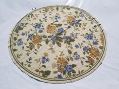 Antique French Aubusson Floral Multicolor Wool Rug Carpet 5.7×5.6ft