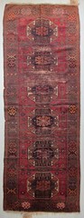 100 yo Antique Konya Cihanbeyli Hand-Knotted Runner Rug , 47×130″ Fragment Rug