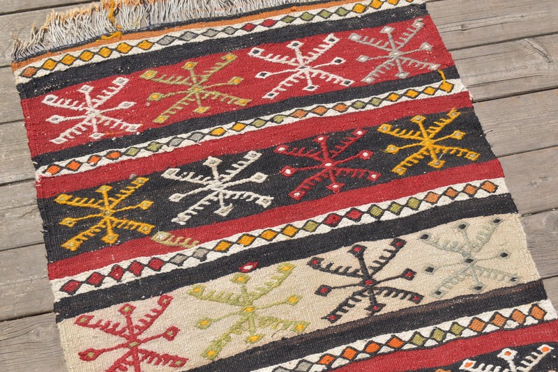 Turkish Rug 24''x80'' Oriental Runner Kilim Corridor Cicim Hallway 2x6 Size gallery
