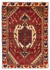 Vintage Hand-Knotted Area Rug 4’3″ x 6’0″ Traditional Oriental Wool Carpet