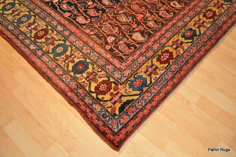 Antique Bakhtiari Rug 12' X 5'6 Long Wide Hall Runner authentic handmade gallery
