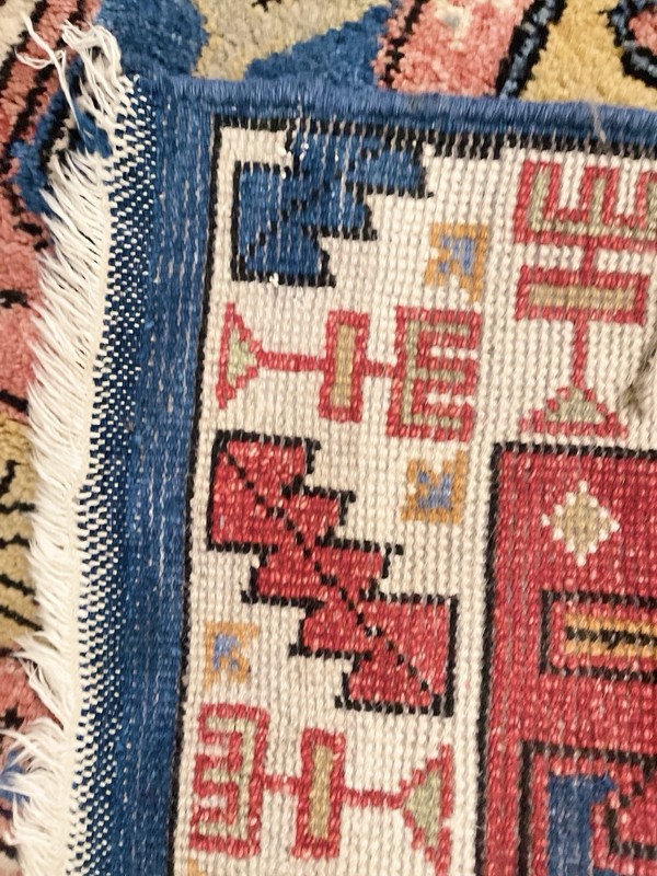 VINTAGE TURKISH RUG KAZAK DESIGN BRIGHT COLORFUL HAND KNOTTED WOOL gallery