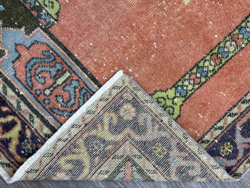 3x5 Terracotta Vintage Turkish Small Area Rug, Hand-Knotted Wool Accent Rug gallery