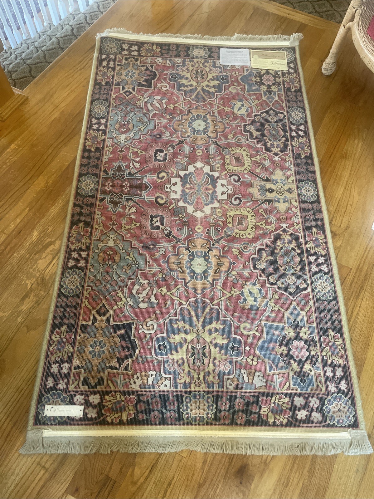 Karastan Wool Rug 2'10" x 5' Multicolor Pattern #557 Pink gallery