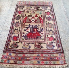 Handmade Afghan amazing war rug Great Quality Beauiful design Size 219x122cm