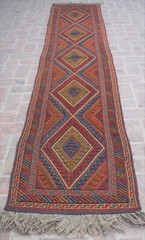 2×12 Vintage Hand Knotted Afghan Wool Moshvani Runner Persian Tribal Hallway Rug
