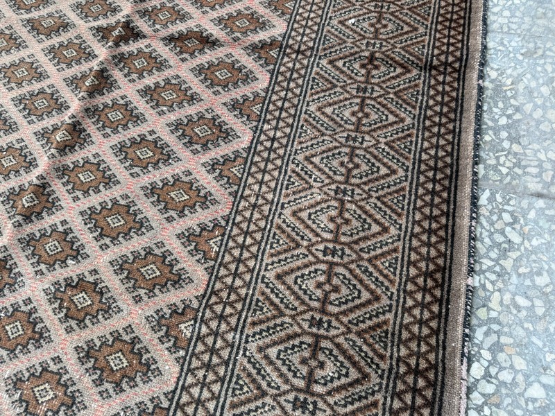 4x6Ft Afghan Hand Knotted Terracotta Area Rug Turkmen Oriental Brown Wool Carpet gallery