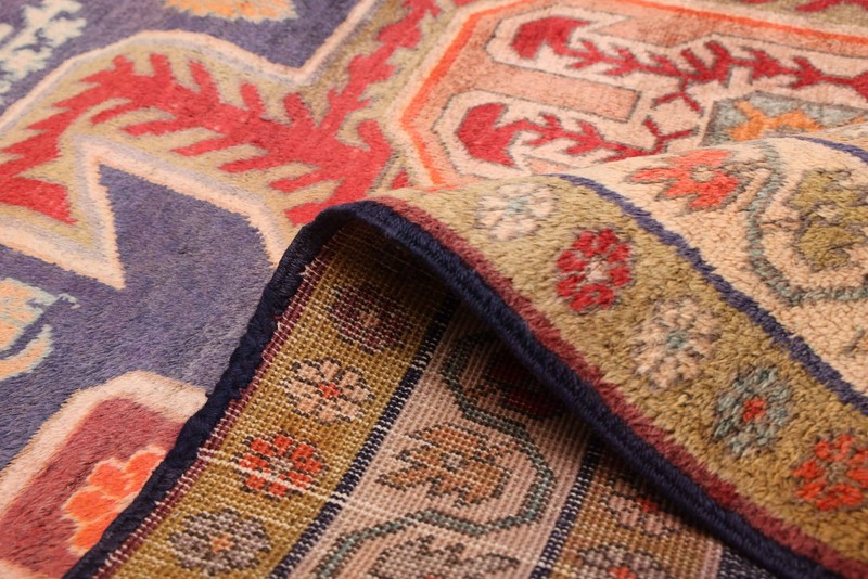 Vintage Traditional Hand-Knotted Area Rug 4'7" x 10'9" Oriental Wool Carpet gallery