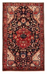 Vintage Hand-Knotted Area Rug 4’8″ x 7’5″ Traditional Oriental Wool Carpet