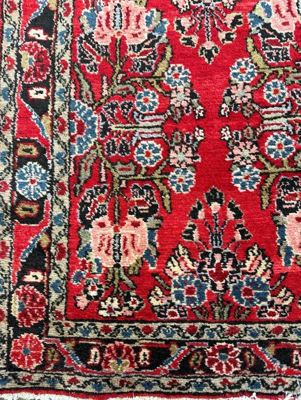 Vintage Floral Lilihan Runner Rug Fabulous Colors Mint Condition 2’8x6’8” gallery