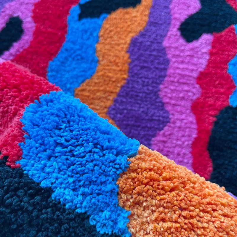 Colorful Twisted Smiling Tufted Carpet, Handmade Soft Rug Decor Fluffy Carpets gallery