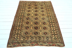 Antique Turkish Carpet Handmade Wool Rug Turkoman Rug Floor Teppich Tapi 53″x71″