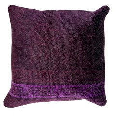 Overdyed Carpet Cushion Handmade Rustic Decor Pillow 1.4×1.3 ft