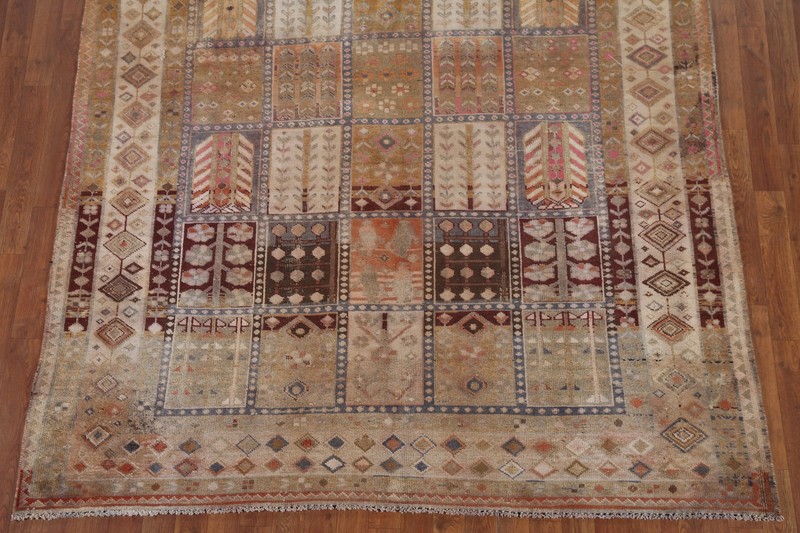 Garden Design Traditional Area Rug 6x10 Ft Handmade Multicolor Vintage Wool Rug gallery
