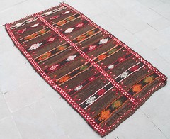 Turkish Kilim Rug 37”x68” Hand Woven Konya Cicim Kilim 95x174cm