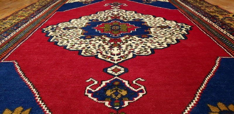 Rare Antique 1900-1939's Wool Pile Natural Dye Hand-Knotted Area Rug 5'x7'10" gallery