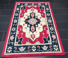 Antique Anatolian Kilim Flatweave Rug 6’9″ x 4’7″, Turkish Handwoven