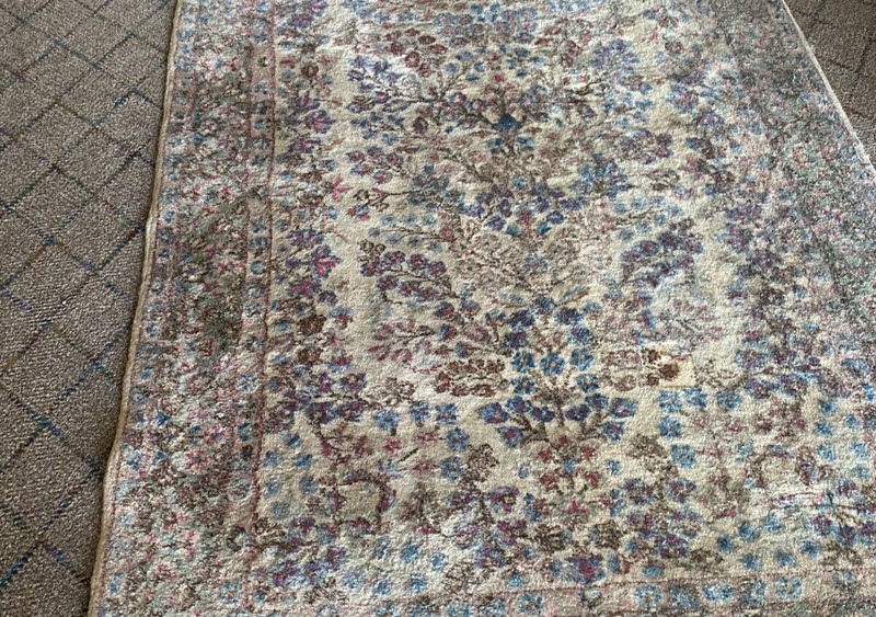 Nice Antique Vintage Oriental 3' x 7' Floral 256 KPSI gallery
