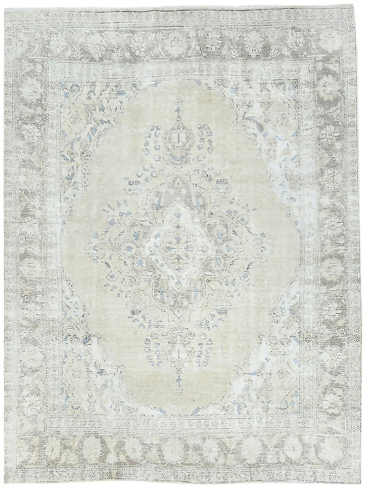 Antique Distressed Oriental Rug Classic Design Vintage Farmhouse Carpet 7X9 ft